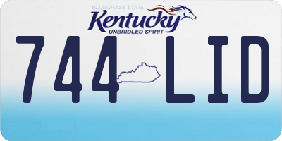 KY license plate 744LID