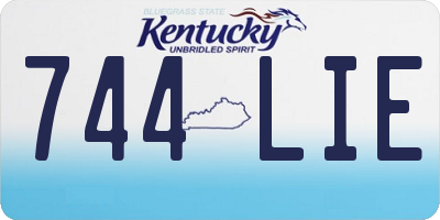 KY license plate 744LIE