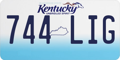 KY license plate 744LIG