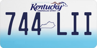 KY license plate 744LII