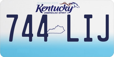 KY license plate 744LIJ