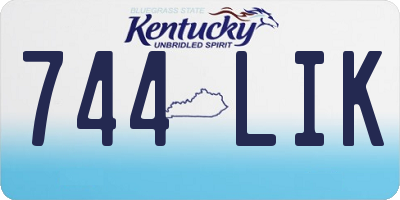 KY license plate 744LIK