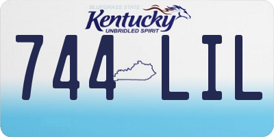 KY license plate 744LIL