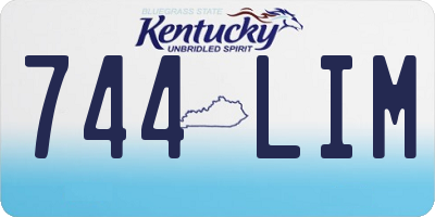 KY license plate 744LIM