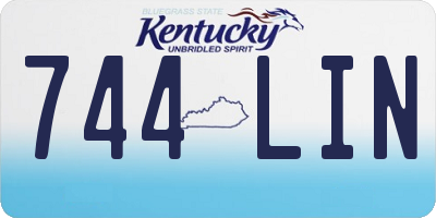 KY license plate 744LIN