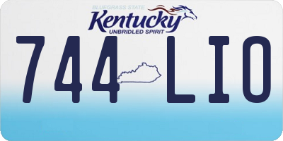 KY license plate 744LIO