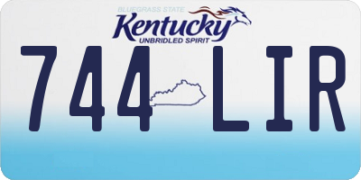 KY license plate 744LIR
