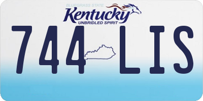 KY license plate 744LIS