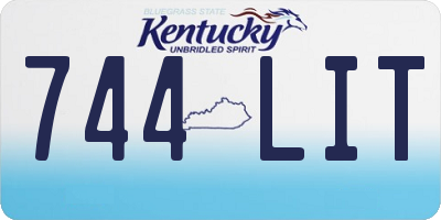 KY license plate 744LIT