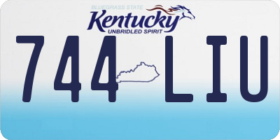 KY license plate 744LIU