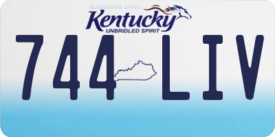 KY license plate 744LIV