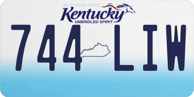 KY license plate 744LIW