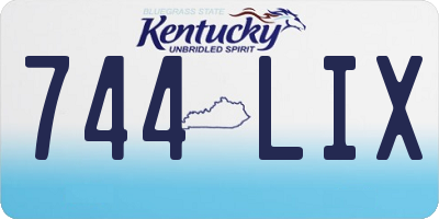 KY license plate 744LIX