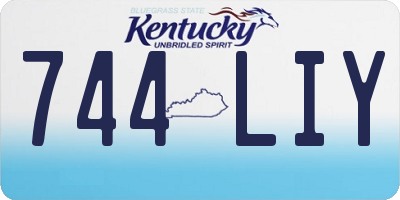 KY license plate 744LIY