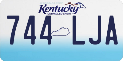 KY license plate 744LJA