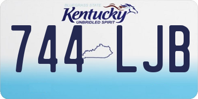 KY license plate 744LJB
