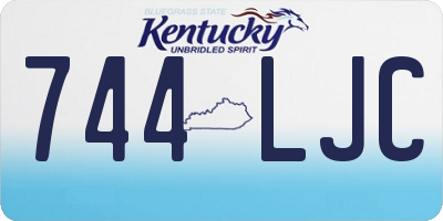 KY license plate 744LJC