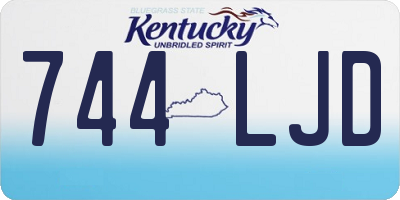 KY license plate 744LJD