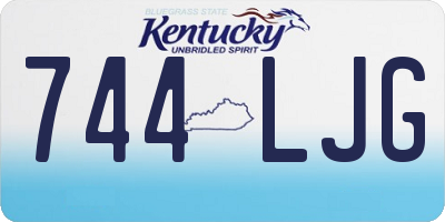 KY license plate 744LJG