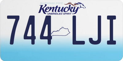 KY license plate 744LJI