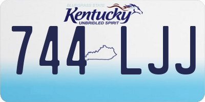 KY license plate 744LJJ
