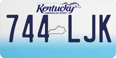 KY license plate 744LJK
