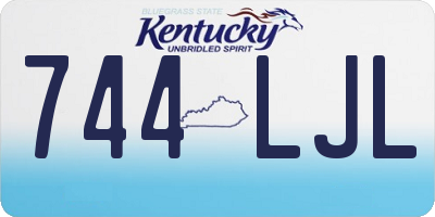 KY license plate 744LJL