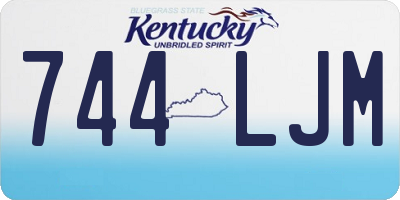 KY license plate 744LJM
