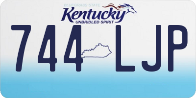 KY license plate 744LJP