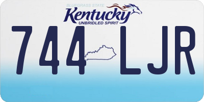 KY license plate 744LJR
