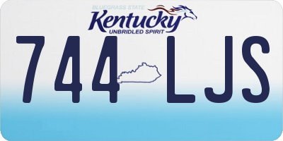 KY license plate 744LJS