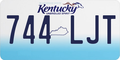 KY license plate 744LJT