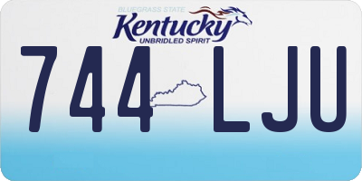 KY license plate 744LJU
