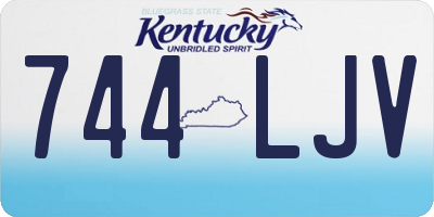 KY license plate 744LJV