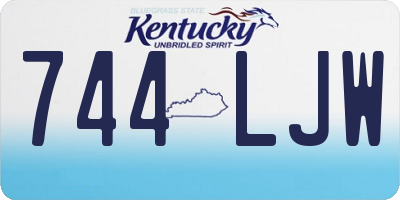 KY license plate 744LJW