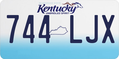 KY license plate 744LJX