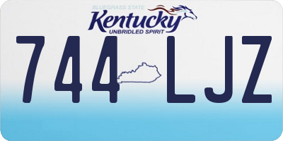 KY license plate 744LJZ