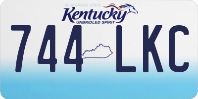 KY license plate 744LKC