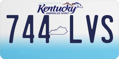 KY license plate 744LVS