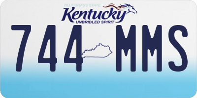 KY license plate 744MMS