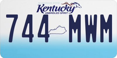 KY license plate 744MWM