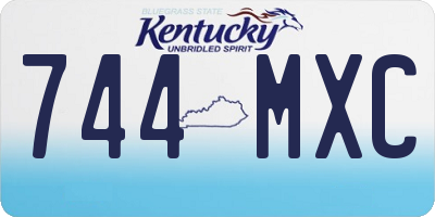 KY license plate 744MXC