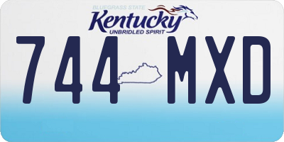 KY license plate 744MXD
