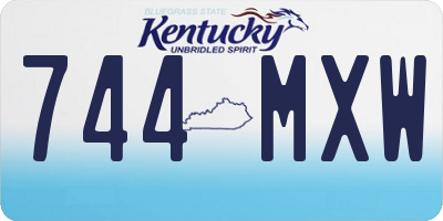 KY license plate 744MXW