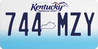 KY license plate 744MZY