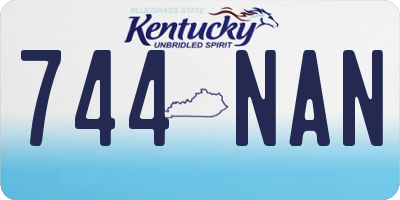 KY license plate 744NAN
