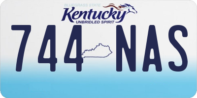 KY license plate 744NAS