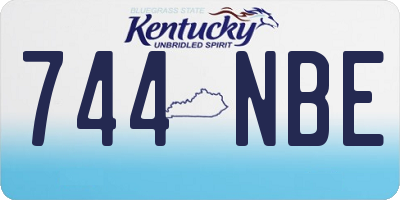 KY license plate 744NBE
