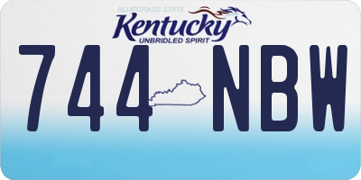 KY license plate 744NBW