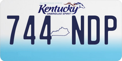 KY license plate 744NDP